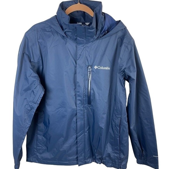 Columbia Other - Columbia Jacket Men Medium Blue Omni-Tech Full Zip Waterproof Lightweight Hiking